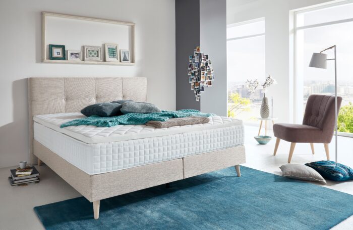 ATLANTIC home collection Boxspringbett, mit Topper in diversen Ausführungen