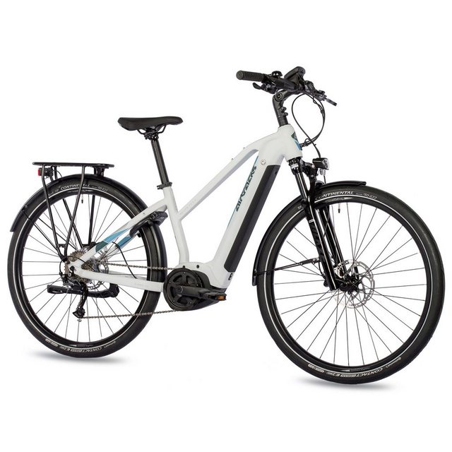 Airtracks E-Bike 28 Zoll Damen E-Bike BOSCH PERFORMACE LINE 625 Wh Trekking Fahrrad, 9 Gang, Kettenschaltung, 625,00 Wh Akku, MOTIV TR.2.0L - 9G Shimano M2000 - 42cm 46cm - Mod. 2024