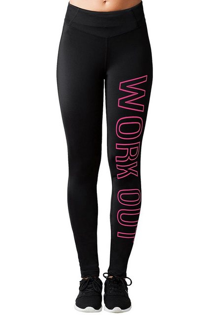 BRUBAKER Leggings Damen Sport Leggings - Work out - Sporthose Blickdicht Schwarz (Lange Sportleggings, 1-tlg., Laufhose Workout) Yogahose mit Tasche für Schlüssel oder Karte