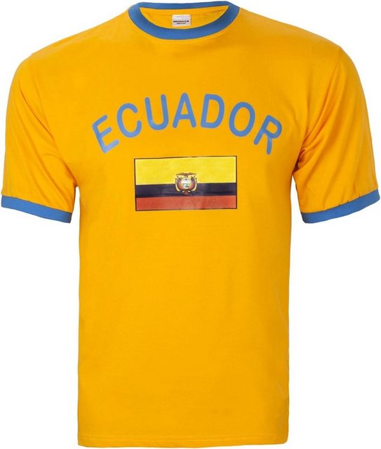 BRUBAKER T-Shirt Ecuador - Retro Unisex Fan Shirt für Herren und Damen (1-tlg) Trikot