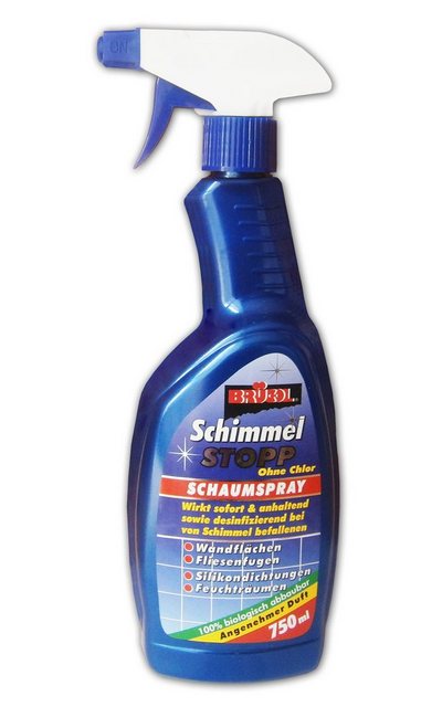 BRÜCOL SCHIMMEL STOPP 750ml Chlorfrei Schaumspray Schimmelentferner 33 Schimmelentferner (Schimmel Entferner Schimmelstop Spray)