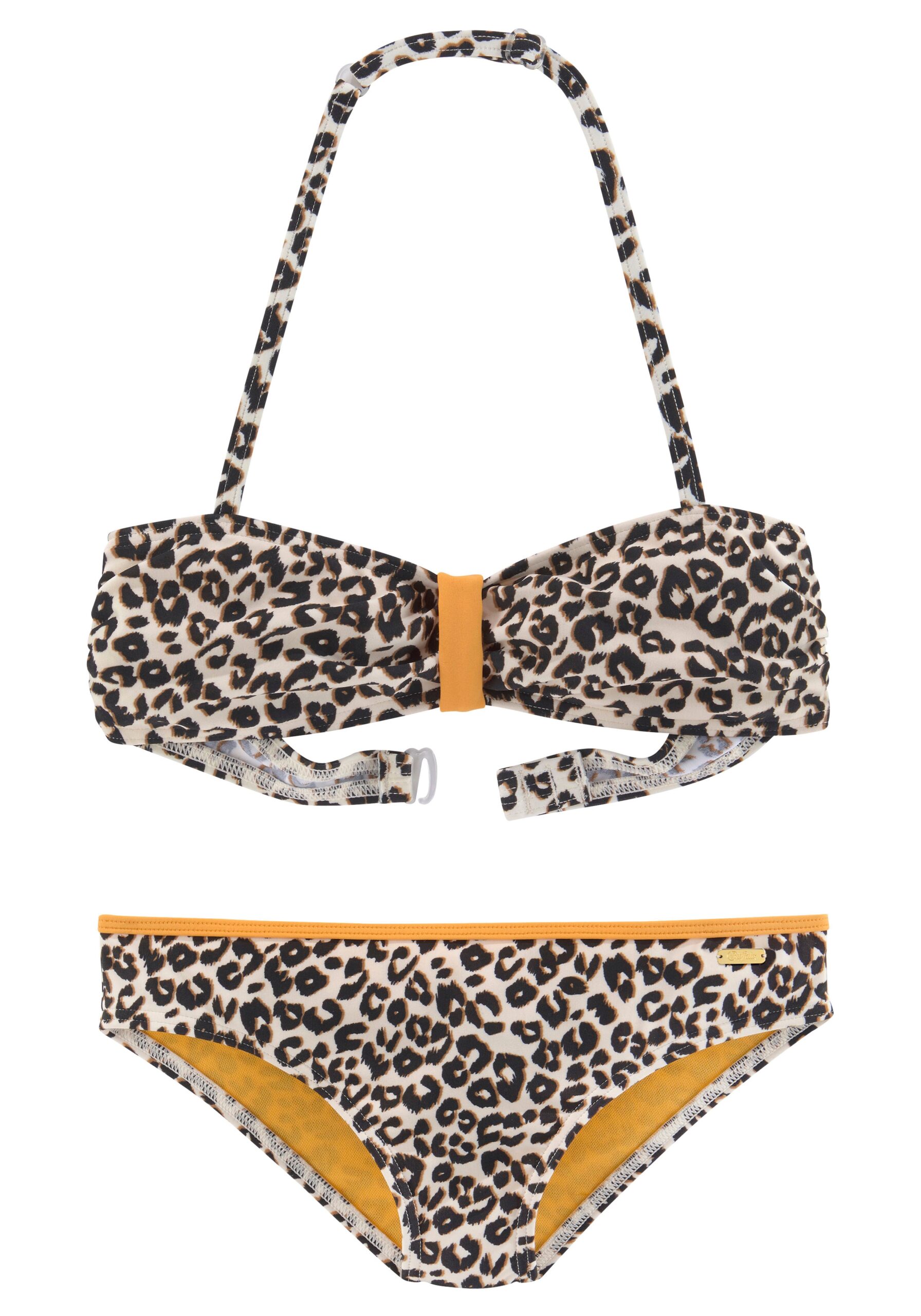 Buffalo Bandeau-Bikini "Kitty Kids", im Leodruck