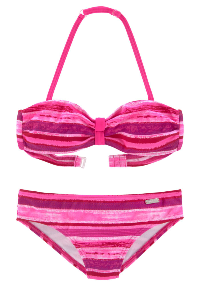 Buffalo Bandeau-Bikini "May Kids", mit knalligem Streifendruck