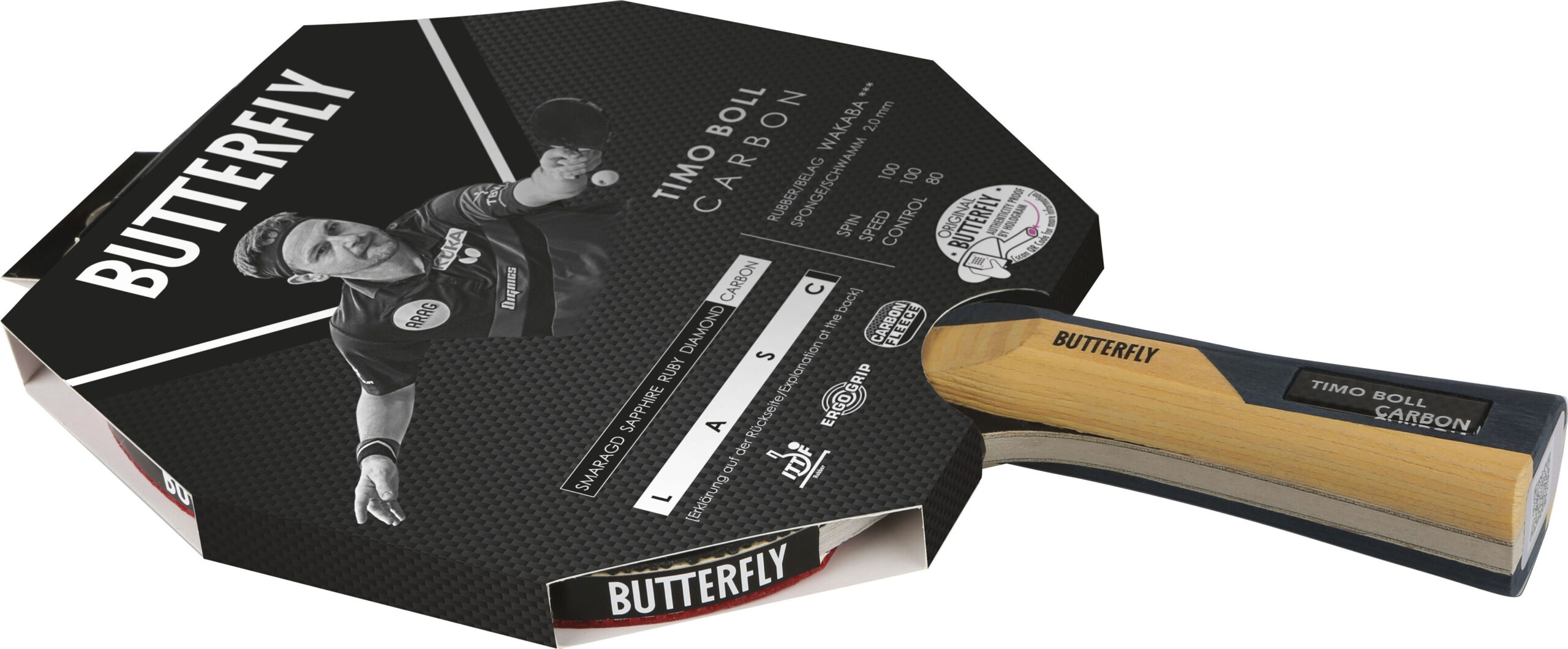 Butterfly Tischtennisschläger "Timo Boll Carbon, Tischtennis Schläger"