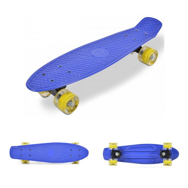 Byox Skateboard Kinder Skateboard Spice LED, 22 Zoll, Aluminium Achse, 80A 45mm, ABEC-7