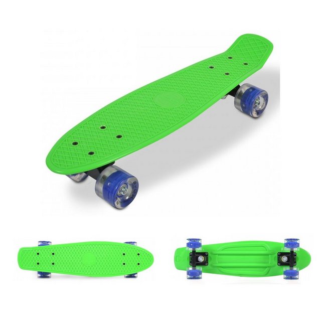 Byox Skateboard Kinder Skateboard Spice LED, 22 Zoll, Aluminium Achse, 80A 45mm, ABEC-7