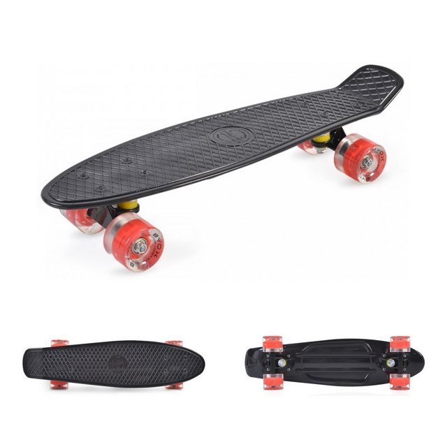 Byox Skateboard Kinder Skateboard Spice LED, 22 Zoll, Aluminium Achse, 80A 45mm, ABEC-7