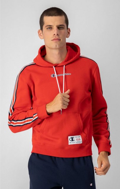 Champion Hoodie Pullover Fleece-Kapuzenpullover mit seitlichen