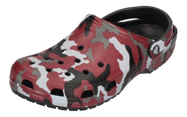 Crocs Classic Printed Camo Clog Clog Black Red