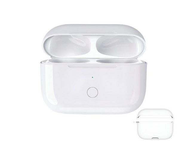 Cyoo Ladecase Kabelloses Ersatz Case Apple AirPods Pro Hülle Transparent Induktions-Ladegerät (Ladetasche für Kopfhörer Bluetooth Airpods Pro mit Transparente Schutzhülle Set, 2-tlg., Kabelloses Ladecase für AirPods Pro mit MagSafe-Funktion, Schutzhülle., MagSafe, Schutzhülle, Qi-Standard, Integrierter Chip, 5 min Ladezeit)