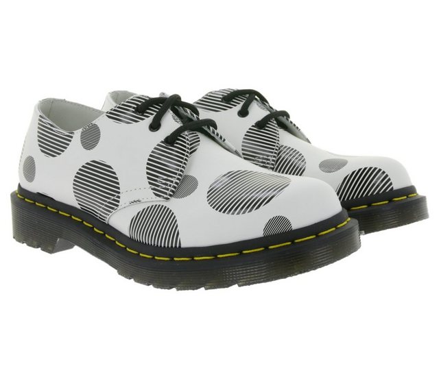 DR. MARTENS Dr. Martens 1461 Polka Dot Smooth Halbschuhe Glattleder-Schuhe 26877101 Trend-Schuhe Weiß/Schwarz Sneaker