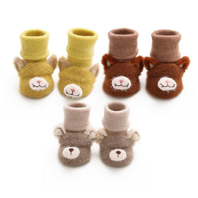 Daisred 3 Paar Antirutschsocken Stoppersocken Schuhe Baby Geschenke Krabbelschuh