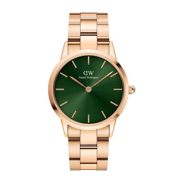 Daniel Wellington Quarzuhr Iconic Link Emerald 36 Rosegold Green