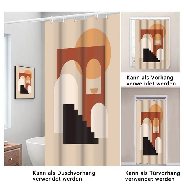 Dekorative Duschvorhang Geometrische Duschvorhänge, Home Decor Duschvorhänge Breite 180 cm