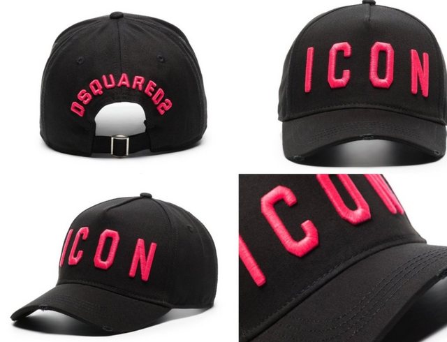 Dsquared2 Baseball Cap DSQUARED2 ICON LOGO BLACK HAT BASEBALL CAP EMBROIDERED VINTAGE CAPPY U