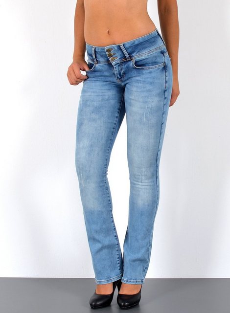 ESRA Bootcut-Jeans B200 Damen Bootcut Jeans niedrige Leibhöhe, bis Große Größen / Plussize Größe, Damen Schlagjeans Flared Jeans Low, Bootcut Hose Schlaghose Tief-Bund mit Stretch, Damen Hüfthose weites Bein bis übergröße, Damen weite Jeans, Damen Jeans Bootcut Damen Hose Bootcut Damen Jeanshose Bootcut Damen Jeans Stretch, Damen Stretchjeans Damen Jeanshose Damen Bootcut Hose, Damen Flared Jeans Bootcut Jeanshose Schlaghose Schlagjeans, Damen Bootcut weite Jeans Hose Bootcut, Damen Jeans, Jeans Damen