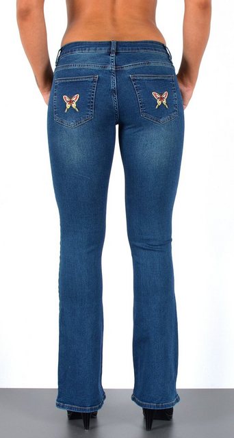 ESRA Bootcut-Jeans B500 Damen Bootcut Jeans Low Waist, bis Plussize / Große Größen, Damen Bootcut Hüftjeans Schlaghose mit Stretch bis Übergröße, Schlagjeans mit weitem Bein und niedrige Leibhöhe, Damen Flared Jeans Tief, Damen weite Jeans, Damen weite Hose, Damen Bootcut Jeans Hose, Damen Jeans Bootcut niedriger Bund, Damen Flared Jeans Bootcut Jeanshose Schlaghose Schlagjeans, Damen Bootcut weite Jeans Hose Bootcut, Damen Stretchjeans Damen Jeans Stretch Damen Hose Damen Jeanshose, Jeans Damen Hose Damen Jeans