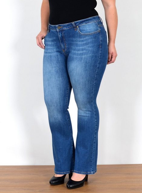 ESRA Bootcut-Jeans FB1 Bootcut Jeans Damen High Waist Hose bis Übergröße, Damen Jeanshose Bootcut Stretch hohe Leibhöhe bis Plus Size, Flared Jeans Bootcut Hose Schlaghose Schlagjeans Hoch Bund, Damen Bootcut weite Jeans Bootcut Fit mit Schlag bis Große Größe, Stretchjeans Damen Jeans High Waist, Jeans Damen Jeans Hose Damen Hose, High Waist Jeans Damen High Waist, Damen Jeans Stretch Damen Jeans, Bootcut Hose Bootcut Jeans