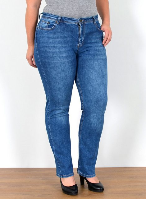 ESRA Straight-Jeans FG3 Straight Fit Jeans High Waist Damen Hose Gerade Schnitt, Damen Stretchjeans bis Übergröße Plus Size Große Größe 7XL, Damen Straight Leg Jeanshose Stretch mit hohem Bund, High Waist Jeans Stretch Straight Fit Hose Übergröße Jeans bis Große Größen, Jeans Damen Jeans Hose Damen Hose, High Waist Jeans Damen High Waist, Damen Jeans Straight Damen Jeans Straight Hose