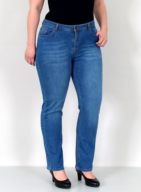 ESRA Straight-Jeans FG6 High Waist Jeans Straight Fit Damen Hose Stretch, Damenjeans bis Übergröße Plus Size Große Größen 7XL, Damen Jeanshose Straight Leg Hoch Bund Stretch, Gerade Schnitt Jeans-Hose High Rise Damen Straight Hose, High Waist Straight Jeans Stretch mit geradem Bein, Jeans Damen Hose Stretch, Jeans Damen Jeans Hose Damen Hose, High Waist Jeans Damen High Waist, Hose Straight Leg Jeans Straight Fit Hose, Damen Jeans Straight Damen Jeans