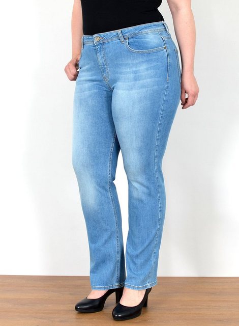 ESRA Straight-Jeans FG7 Straight Fit Jeans Damen High Waist, Damen Jeans-Hose bis Übergröße - Große Größe - Plus Size - 7XL, Damen High Waist Jeans Stretch mit hoher Leibhöhe und geradem Bein, Damen Gerade Schnitt Jeans Stretch Hose Hoch Bund, High Rise Jeans Damen Regular Hose Straight Leg Damen Stretchjeans, Jeans Damen Jeans Hose Damen Hose, High Waist Jeans Damen High Waist Hose, Damen Jeans Stretch Hose Damen, Damen Jeans Straight Damen Jeans, Hose Straight Leg Jeans Straight Fit Hose