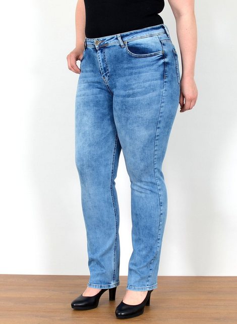 ESRA Straight-Jeans FG7 Straight Fit Jeans Damen High Waist, Damen Jeans-Hose bis Übergröße - Große Größe - Plus Size - 7XL, Damen High Waist Jeans Stretch mit hoher Leibhöhe und geradem Bein, Damen Gerade Schnitt Jeans Stretch Hose Hoch Bund, High Rise Jeans Damen Regular Hose Straight Leg Damen Stretchjeans, Jeans Damen Jeans Hose Damen Hose, High Waist Jeans Damen High Waist Hose, Damen Jeans Stretch Hose Damen, Damen Jeans Straight Damen Jeans, Hose Straight Leg Jeans Straight Fit Hose