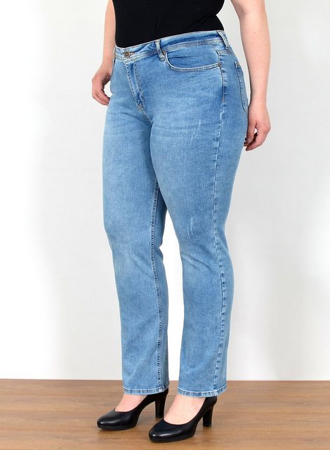 ESRA Straight-Jeans FG7 Straight Fit Jeans Damen High Waist, Damen Jeans-Hose bis Übergröße - Große Größe - Plus Size - 7XL, Damen High Waist Jeans Stretch mit hoher Leibhöhe und geradem Bein, Damen Gerade Schnitt Jeans Stretch Hose Hoch Bund, High Rise Jeans Damen Regular Hose Straight Leg Damen Stretchjeans, Jeans Damen Jeans Hose Damen Hose, High Waist Jeans Damen High Waist Hose, Damen Jeans Stretch Hose Damen, Damen Jeans Straight Damen Jeans, Hose Straight Leg Jeans Straight Fit Hose