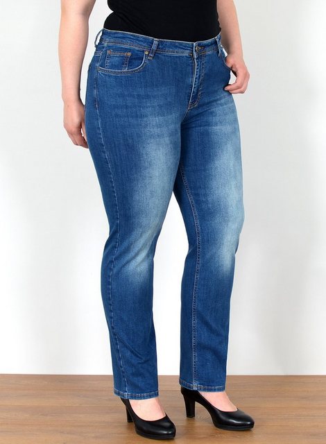 ESRA Straight-Jeans FG7 Straight Fit Jeans Damen High Waist, Damen Jeans-Hose bis Übergröße - Große Größe - Plus Size - 7XL, Damen High Waist Jeans Stretch mit hoher Leibhöhe und geradem Bein, Damen Gerade Schnitt Jeans Stretch Hose Hoch Bund, High Rise Jeans Damen Regular Hose Straight Leg Damen Stretchjeans, Jeans Damen Jeans Hose Damen Hose, High Waist Jeans Damen High Waist Hose, Damen Jeans Stretch Hose Damen, Damen Jeans Straight Damen Jeans, Hose Straight Leg Jeans Straight Fit Hose