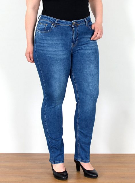 ESRA Straight-Jeans FG7 Straight Fit Jeans Damen High Waist, Damen Jeans-Hose bis Übergröße - Große Größe - Plus Size - 7XL, Damen High Waist Jeans Stretch mit hoher Leibhöhe und geradem Bein, Damen Gerade Schnitt Jeans Stretch Hose Hoch Bund, High Rise Jeans Damen Regular Hose Straight Leg Damen Stretchjeans, Jeans Damen Jeans Hose Damen Hose, High Waist Jeans Damen High Waist Hose, Damen Jeans Stretch Hose Damen, Damen Jeans Straight Damen Jeans, Hose Straight Leg Jeans Straight Fit Hose