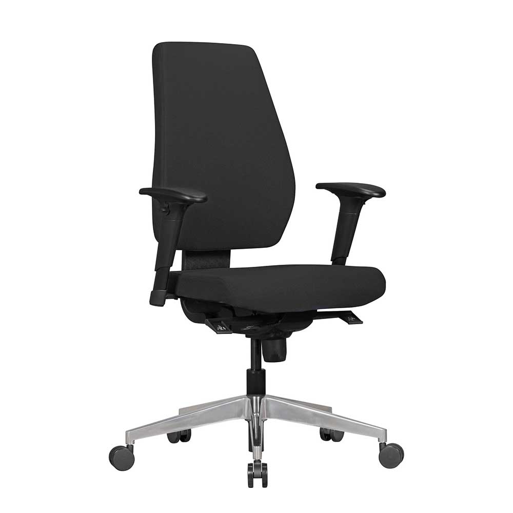 Ergonomischer Bürostuhl in Schwarz verstellbaren Armlehnen