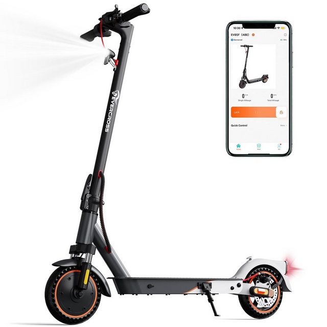 Evercross E-Scooter 8.5 Zoll Klappbar E-roller 20km/h mit Strassenzulassung (eKFV) 3 Gänge, 400,00 W, 20,00 km/h, APP-Sperrfunktion