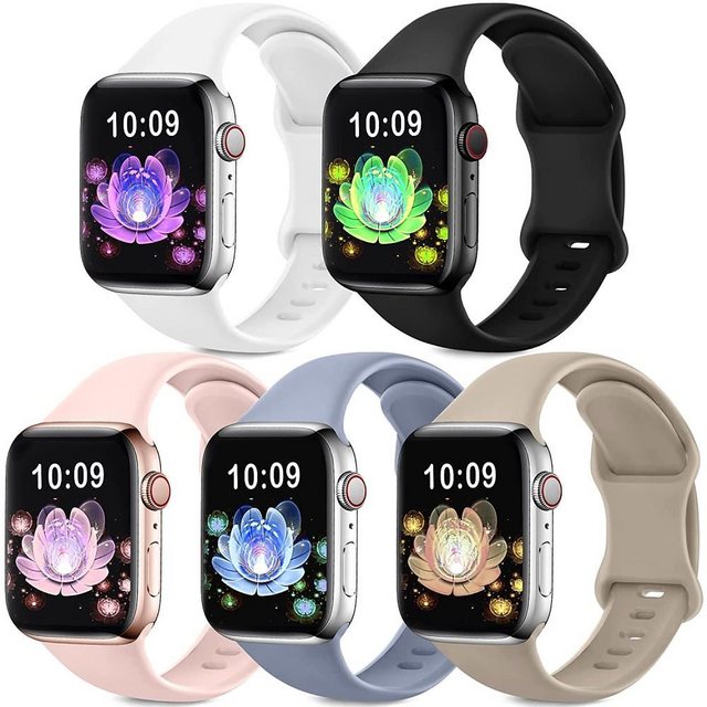 GelldG Smartwatch-Armband Ersatzbänder 5 Stück Armband Kompatibel mit Apple Watch Armband