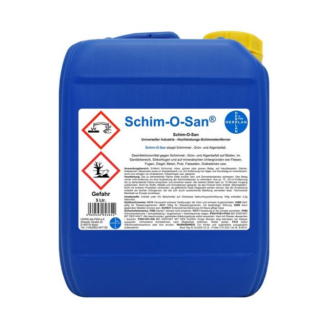 HERRLAN Schim-O-San I 5 Liter Kanister I Schimmelentferner