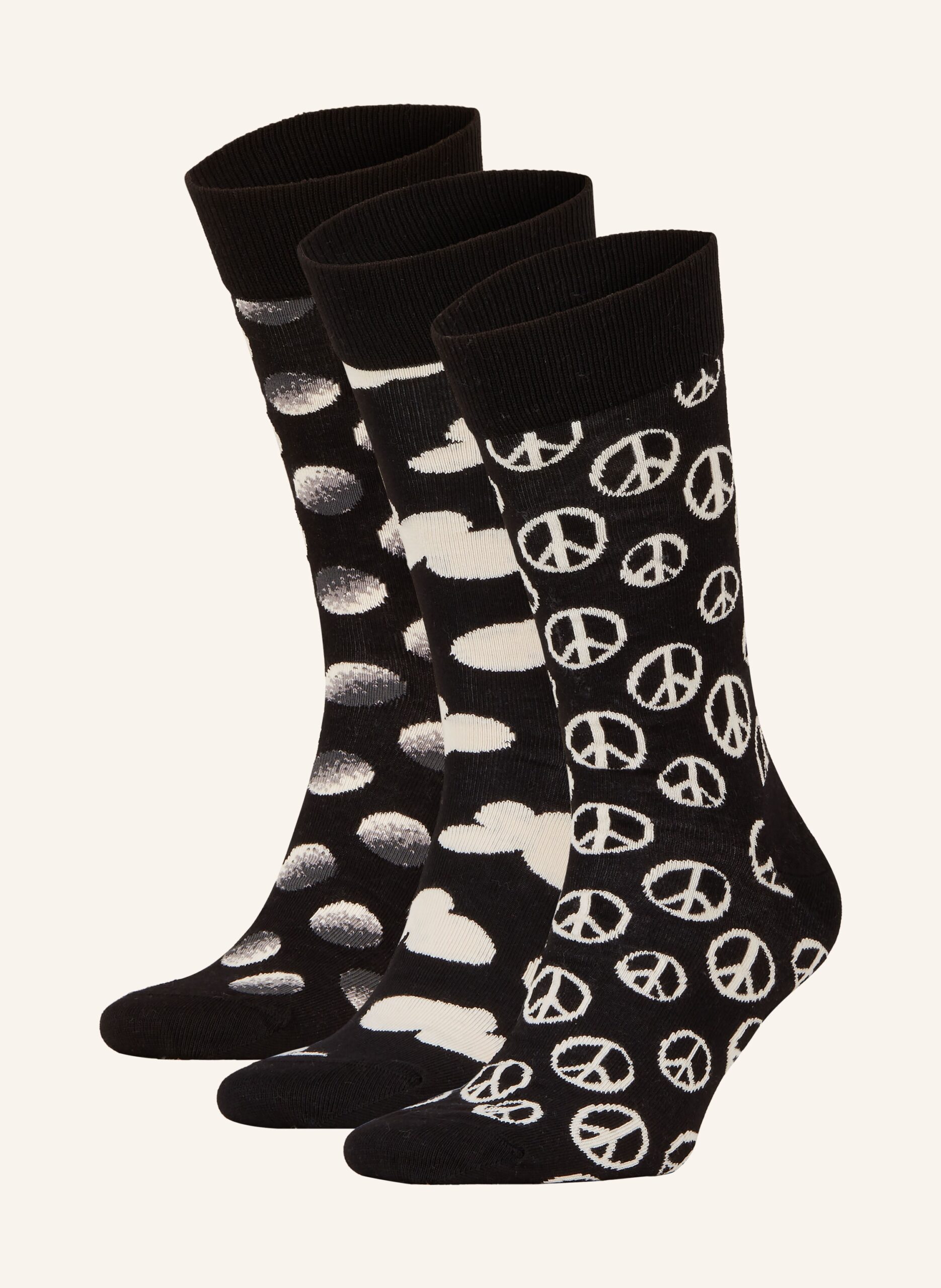 Happy Socks 3er-Pack Socken Mit Geschenkbox schwarz