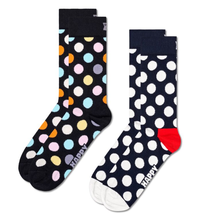 Happy Socks Socken "Classic Big Dot Socks", (Packung, 2 Paar), allover mit Punkten