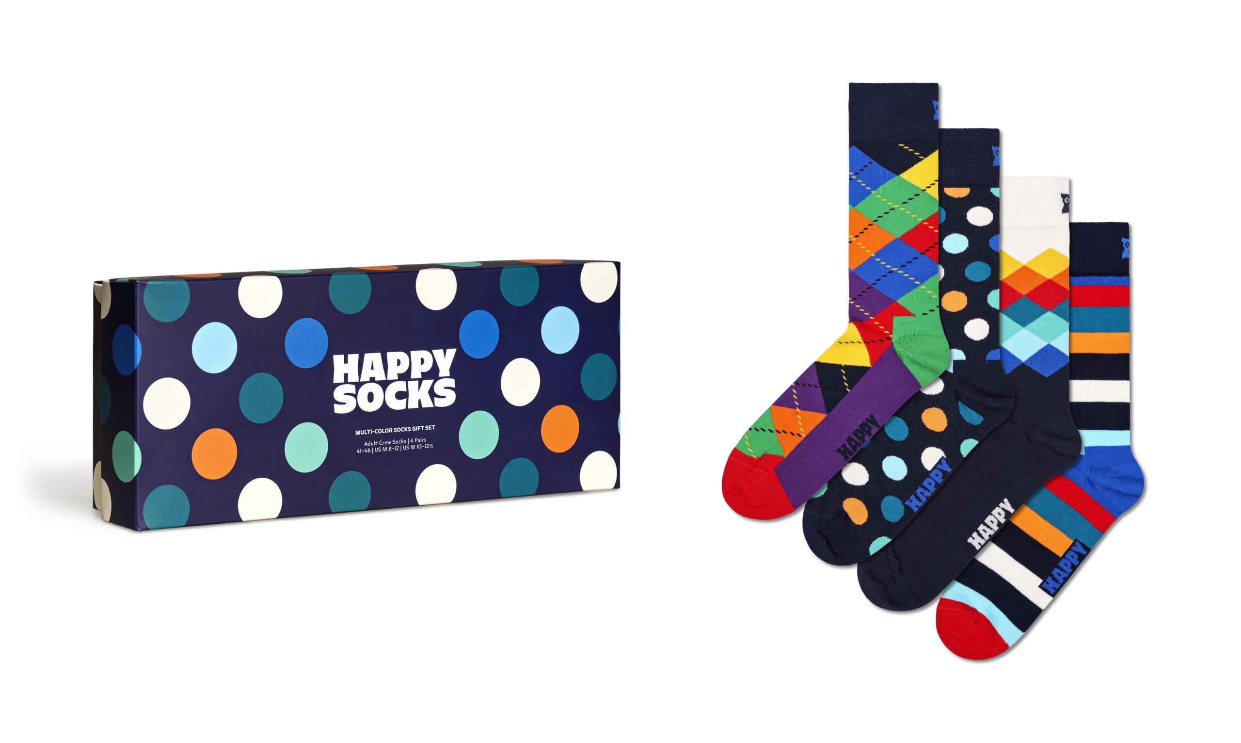 Happy Socks Socken "Multi-Color Socks Gift Set", (Packung, 4 Paar), Bunte Socken im 4er Pack