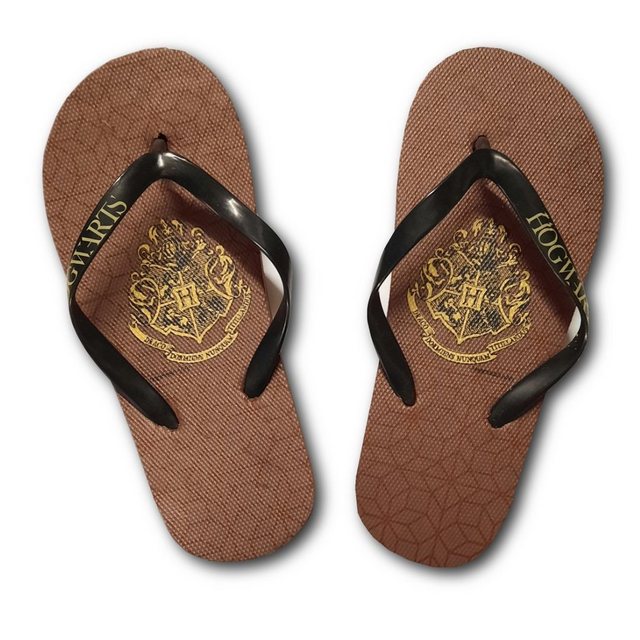 Harry Potter Harry Potter Hogwarts Kinder Flip Flops Zehentrenner Gr. 28 bis 33, Braun oder Gelb