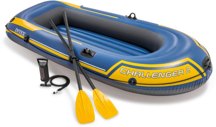 Intex Schlauchboot "Challenger 2", (Set, mit 2 Paddeln und Luftpumpe)