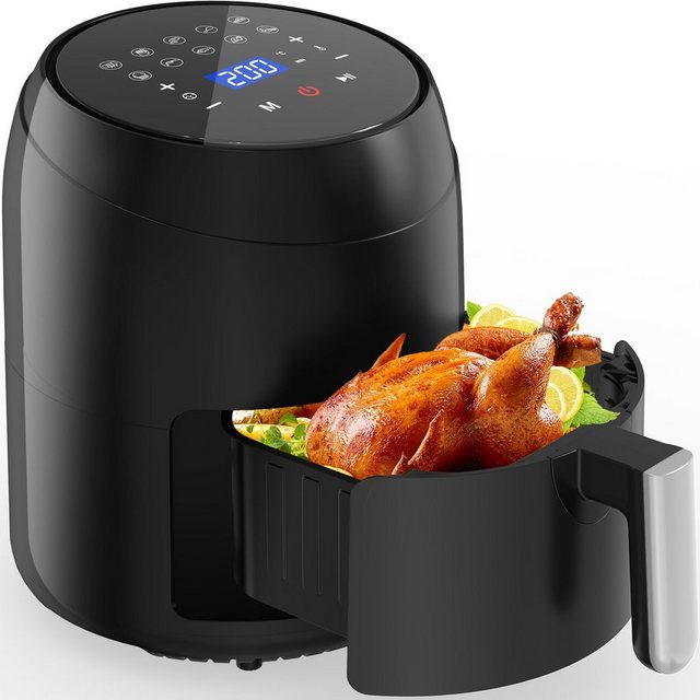 JOEAIS Heißluftfritteuse AirFryer 3.5L XL Ohne Öl mit LED-Touchscreen Heizluft Frituese, 1200,00 W, Einstellbare Zeit-/Temperaturregelung für das Luftbraten, Braten