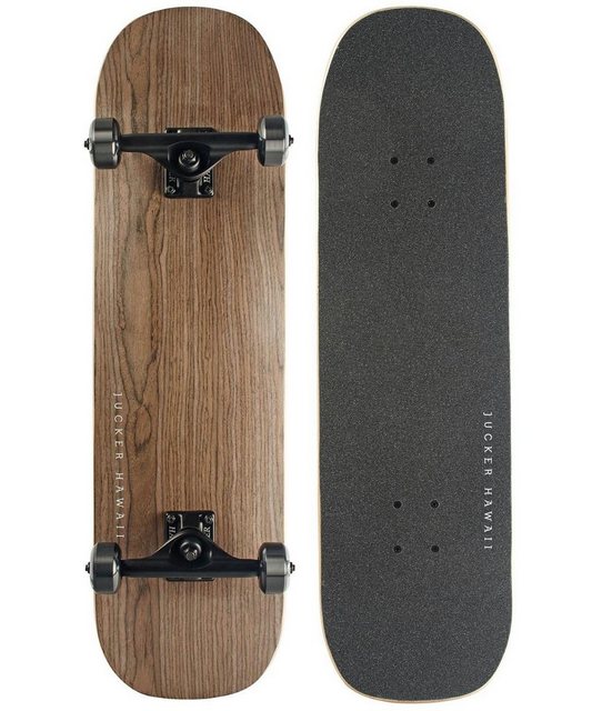 JUCKER HAWAII Skateboard Nuha 8.25 Street Skateboard Cruiser Skateboard, Premium Komplettboard, Ahorn und Walnuss Deck