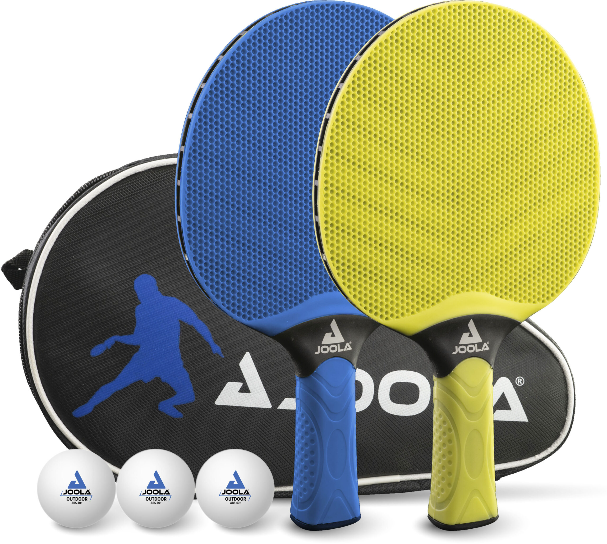 Joola Tischtennisschläger "VIVID Outdoor", (Set, 6 tlg., mit Bällen-mit Schlägerhülle)