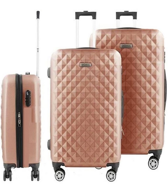 KESSMANN HOFFMANN Kofferset 3 Teilig Kofferset Reisekoffer Gepäck Reisekoffer klein mittel groß, 4 Rollen, (Koffer-Set, 3 tlg., Leichtgewicht Rollkoffer mit 360° Rollen Reisen Urlaub Reisekoffer Set), Hartschale Kofferset Koffer Reiseutensilien Handgepäck Reisetasche