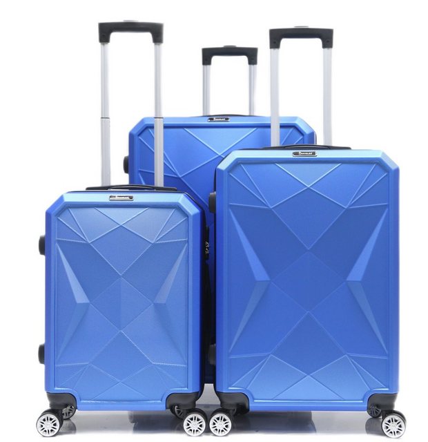 KESSMANN HOFFMANN Kofferset Hartschalen Kofferset 3 Teilig Reisekoffer Set klein mittel groß, 4 Rollen, (Koffer-Set, 3 tlg., Leichtgewicht Rollkoffer 360° Rollen Urlaub Reisen Organizer Case), Hartschalenkoffer Urlaubskoffer Trolley Handgepäck Gepäck Koffer