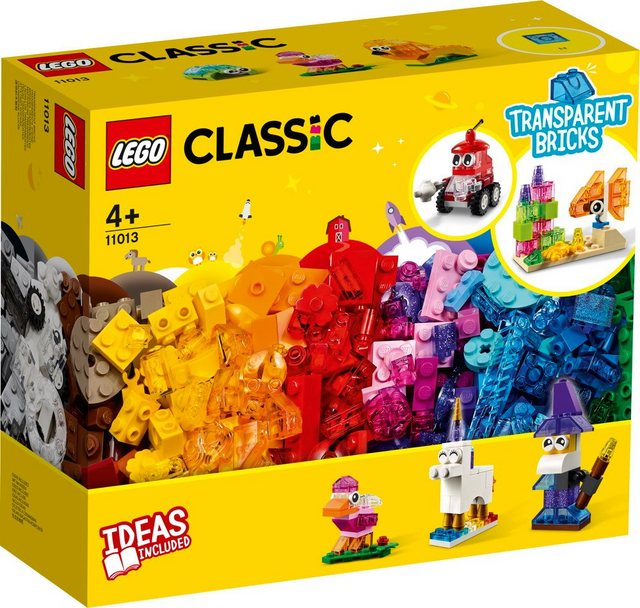 LEGO® Spielbausteine Kreativ-Bauset mit durchsichtigen Steinen 500 Teile 11013