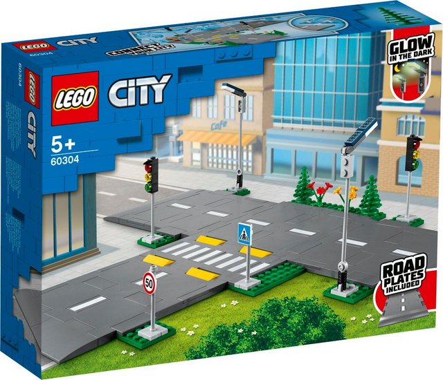 LEGO® Spielbausteine LEGO® City Straßenkreuzung mit Ampeln 112 Teile 60304