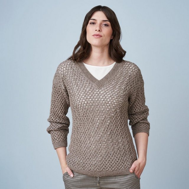 LIVING CRAFTS Strickpullover LARA Luxuriöse, nachhaltige Materialmischung