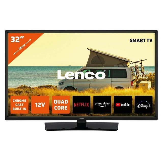 Lenco LED-3263BK LED-Fernseher (80 cm/32 Zoll, HD ready, Smart TV, Android Smart TV mit Tripple-Tuner)