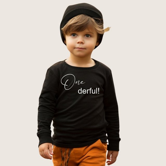 Lounis Langarmshirt Onderful - Kindershirt - Shirt mit Spruch - Kindermode Baumwolle