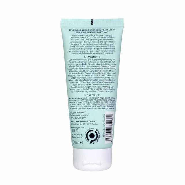 MABYEN Körperpflegemittel MABYEN Baby Sonnencreme LSF 50 100 ml