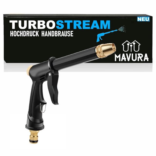 MAVURA Hochdruckpistole TURBOSTREAM Hochdruck Handbrause Wasserpistole Auto, Gartenbrause Gartenspritzpistole Schlauchspritze